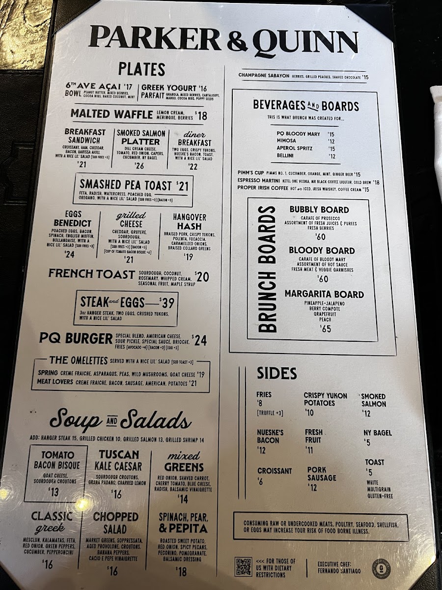 Parker & Quinn Menu - Image 3
